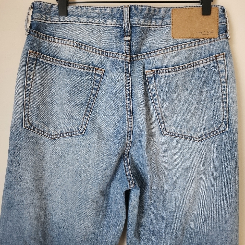 rag & bone | Logan Mid-Rise Distressed Wide Leg Jeans in Vandam - Size 28 - Picture 7 of 13